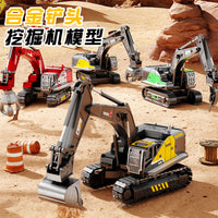 Extra Large Alloy Engineering Excavator Inertia Toy with Movable Joints for Boys