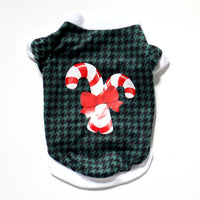 Christmas Pet Fleece Sweatshirt with White Fur Trim for Dogs