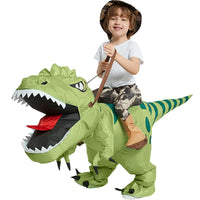 Inflatable Dinosaur Rider Costume for Kids and Adults - Tyrannosaurus Rex & Velociraptor Designs