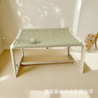 Elevated Wooden Pet Bed for Cats and Small Dogs, All-Season Pet Sofa Hammock