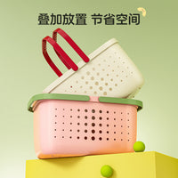 Portable Shower Caddy Basket with Handle - Large Capacity Plastic Storage Organizer for Bathroom Toiletries