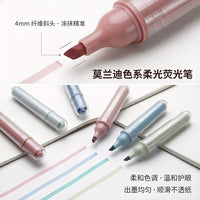Aesthetic Chisel Tip Highlighter Set Quick-Dry for Journaling, Notes, and Art