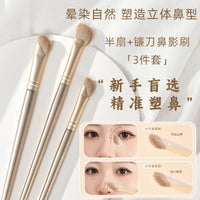 Angled Nose Contour Brush Set for Highlighting and Shading
