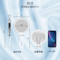 Double-Sided Magnifying Makeup Mirror with Foldable Stand, 10X-40X Magnification