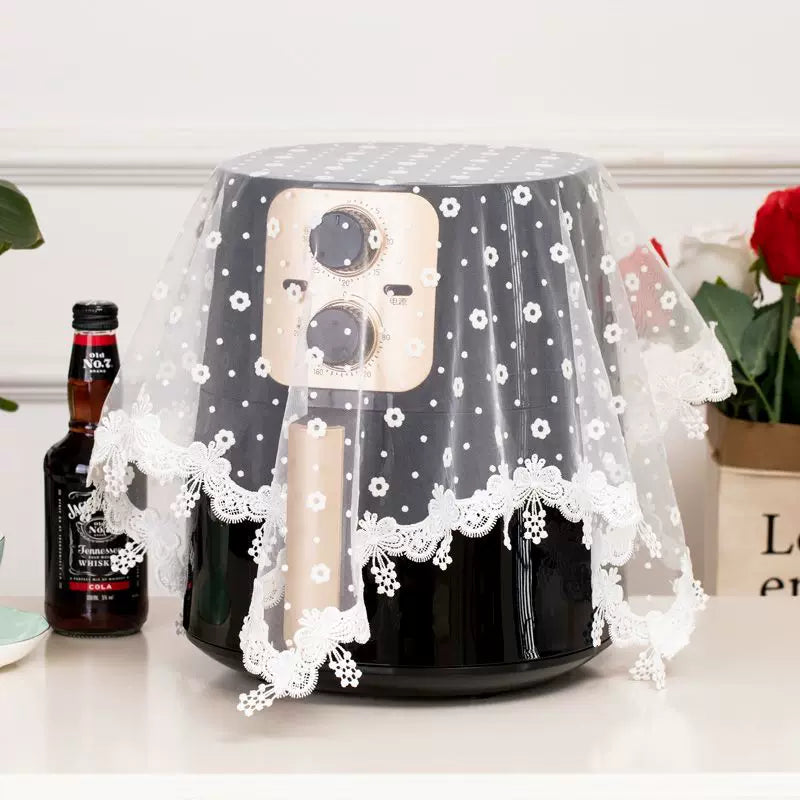 Appliance Dust Cover with Lace Trim for Air Fryer Rice Cooker Mixer