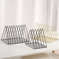 Nordic Ins Style Iron Art Desktop Bookends Storage Rack