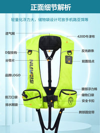 Adult Fishing Life Vest with High Buoyancy for Sea Fishing and Boating