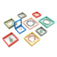 PE Film Jewelry Display Box Transparent Floating Frame for Necklaces Bracelets Pendants