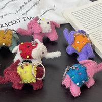 Handmade Felt Elephant Keychain Pendant Bag Charm