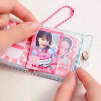 Mini 2-inch Photo Album Keychain for Instax Kpop Photocards and Stickers