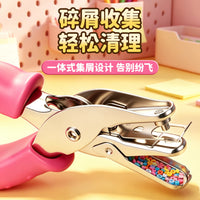 Portable Single Hole Punch for Perler Beads, 1.5mm/3.0mm Round Hole Puncher with Chip Collector