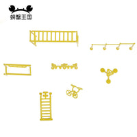 DIY Miniature Park Fitness Equipment Model Kit for Architectural Sand Table
