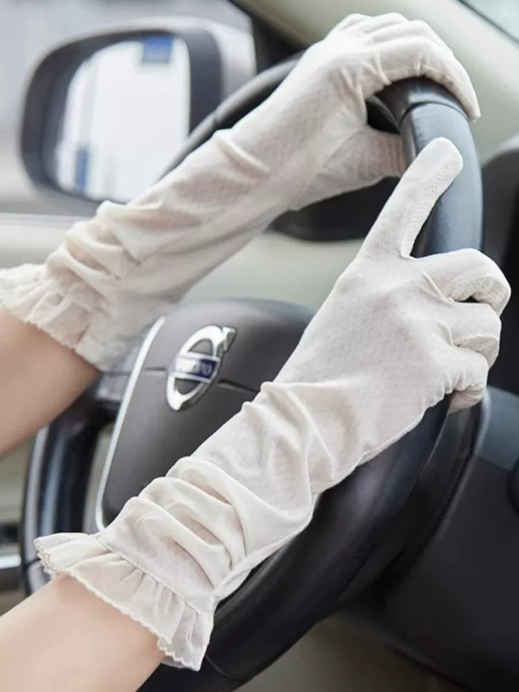 Women's Summer UV Protection Driving & Cycling Gloves with Touchscreen