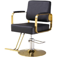 Height Adjustable Salon Chair for Hair Stylists, Hair Salon Styling Chair with Metal & PU Upholstery