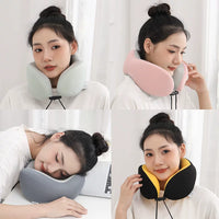 Memory Foam U-Shaped Travel Neck Pillow for Office Naps and Neck Support