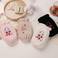 Winter Plush Arm Sleeves for Women, Cute Office Anti-dirty Cuffs