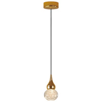 Italian Gourd Pendant Light for Entryway Bedroom Bedside Decor, Adjustable Height