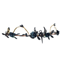 Gothic Halloween Crow Moon Headband with Forehead Pendant for Lolita Cosplay