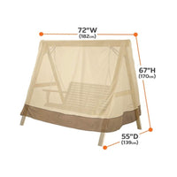 Outdoor Patio 3-Seater Swing Chair Cover Waterproof Garden Terrace A-Frame Swing Cover Rain Dust Protector