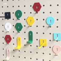 Pegboard Accessories for 6mm 32-Hole Spacing Round Hole Pegboards, J-Hooks, Storage Boxes, Shelves, Keyboard Holders