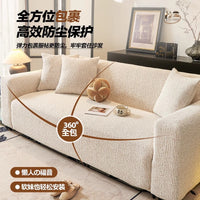 Stretch Linen-Feel Sofa Cover Anti-Scratch All-Inclusive Slipcover for All Seasons