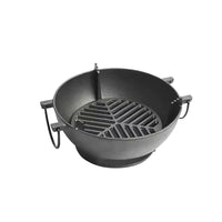 Cast Iron BBQ Grill and Tea Stove, Outdoor Multi-functional Charcoal Brazier for Grilling and Tea Boiling