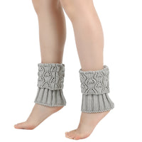 Chunky Knit Ankle Leg Warmers Boot Cuffs for Women