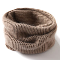 Cashmere Blend Neck Warmer Scarf for Men and Women, Knitted Neck Gaiter for Winter Warmth and Neck Protection