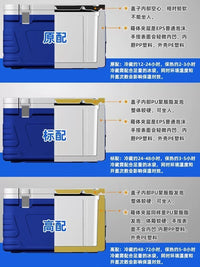 Insulated Cooler Box for Commercial Food, Fishing, Medicine, and Outdoor Use with Ice Packs
