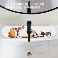 Faucet Absorbent Mat Diatomaceous Earth Splash Guard for Kitchen Sink Bathroom Countertop