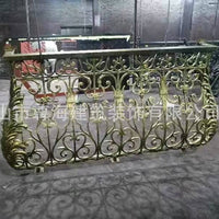 Custom Wrought Iron Outdoor/Indoor Balcony Railing, Galvanized Anti-Corrosion & Rust-Proof