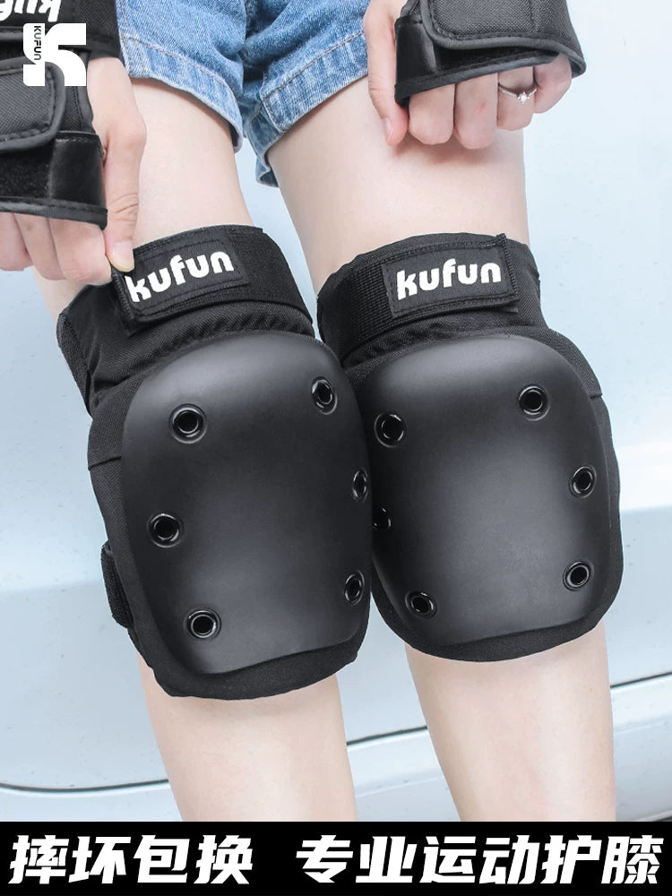 Skateboard Roller Skating Protective Gear Set for Kids and Adults - Knee Pads, Elbow Pads, Wrist Guards, and Hip Pad