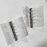 Transparent Rose Dot Mini Binder Notebook M5 for Journaling and Photo Storage