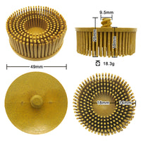 2-inch Rubber Cyclone Abrasive Drill Brush for Metal Rust Removal and Polishing