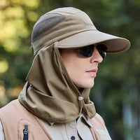 Men's UPF 50+ Quick-Dry Breathable Sun Hat with Neck Flap for Hiking & Outdoors