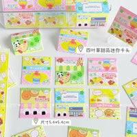 Mini Foldable Dessert-Themed Card Headers for Idol Photo Packaging and Gift Decoration, 120-Count