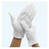 Marching Band Parade Performance White Cotton Gloves for Kids and Adults