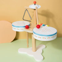 Multifunctional Wooden Drum Set & Cat Music Station for Kids' Early Education