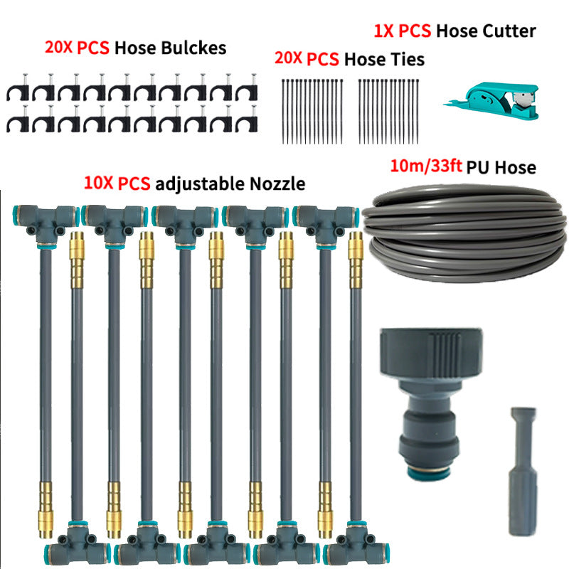 Adjustable Universal Nozzle Automatic Watering System for Plants, Cooling, Humidification, and Drip Irrigation Kit