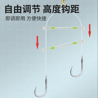 Silicone Fishing Line Splitter Anti-Tangle Double Hook Spacer for Sub-Lines