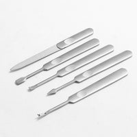 Stainless Steel Nail File and Cuticle Pusher Set