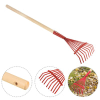 Garden Rake, Folding Leaf Rake with Handle, Multi-functional Lawn Rake for Yard and Garden