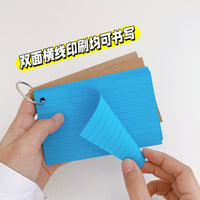 Portable Blank Index Cards with Binder Ring, 50 Sheets, 3-Inch