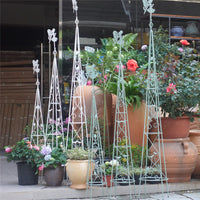 Iron Art Butterfly Fairy Climbing Trellis Set for Garden and Courtyard