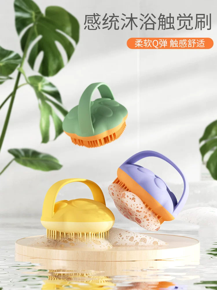 Sensory Integration Training Silicone Tactile Brush for Babies and Toddlers, Massage Ball for Early Education and Desensitization