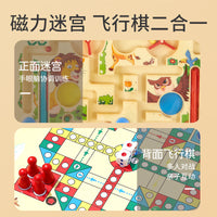 Magnetic Maze Board Game with Flying Chess for Kids, Educational Focus Training Toy