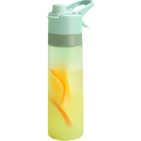 Large Capacity Gradient Frosted Spray Water Bottle with Straw for Outdoor Hydration