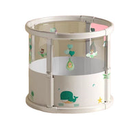 Foldable Baby Bathtub with Thermometer and Play Accessories, Portable Infant Swimming Pool