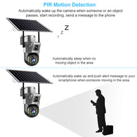 V380 Solar Powered Outdoor Wireless 4G/WiFi HD Security Camera with Remote Monitoring
