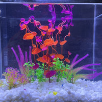 Aquarium Artificial Mountain Rock and Plant Decor Set for Fish Tank Landscaping